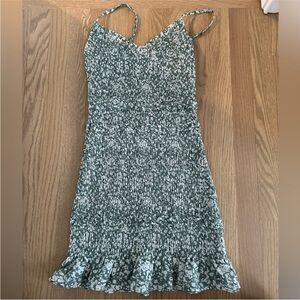 Abercrombie & Fitch Green Smocked Mini Dress | XS
